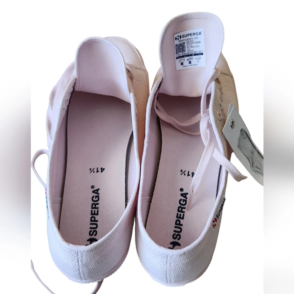 Superga NWT Pink Pale Lilac 2750 Women Sneakers Size 10 - Picture 7 of 11